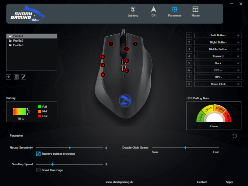 Velocity Shark RGB OMRON Gaming PMW3335 Mouse M71 Wireless SharkGaming.png